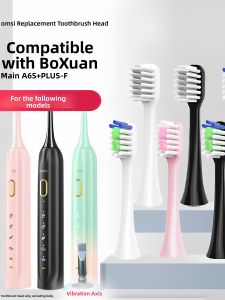 Soft Bristle Electric Toothbrush Head Compatible with Boxan Boshuan Fupai A6S+Plus-F Replacement Universal Large Mouth Monkey