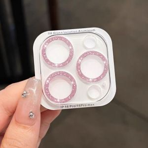 Bling Glitter Camera Lens Protector For iPhone 15 14 16 Plus 13 11 12 17 Pro Max Diamond Glass Lens Film For iPhone 13 12 Mini