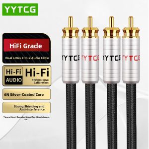 YYTCG | Audio Connection Cable for Speakers Amplifiers CD Players and Tube Amplifiers 2RCA