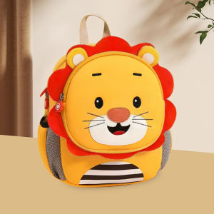 Ultra-Light Cute Cartoon Nursery School Backpack for Boys And Girls Childrens Double Shoulder Bag Anti-Lost Design Ages 1-3