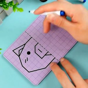 Little Buddy Children Drawing Symmetrical Painting Toy Pen Control Training Color Shape Animal Double Sided Erasable Board Toddler Learning Activities Educational Toy