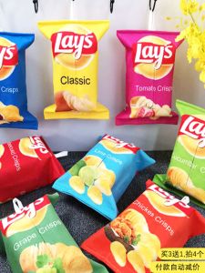 Tissue Bag Cloth Cartoon Cute Creative Flannel Potato Chips Tissue Bag Hanging Living Room Home Car Tissue Box