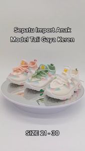 Sepatu Sneakers Import Anak Gaya Keren Model Tali Sepatu Bisa Cod