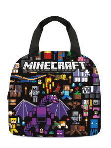 Minecraft Lunch Bag My World Thermal Bag Lunch Box Bag Lunch Box Bag Boys Lightweight and Large Capacity Satchel