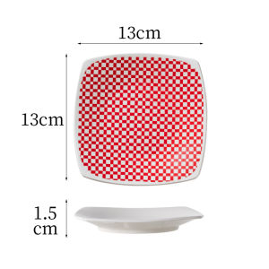 Creative Small Square Ceramics Plate Cake Tray Dim Sum Dish Bone Dish Snack Dish Fruit Plate Side Dish Plate Dessert Plate