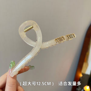 Large Black Shark Hair Clip Stylish Female Hair Accessories Back of Head Summer Hair Grabber Elegant Hairpin for Women