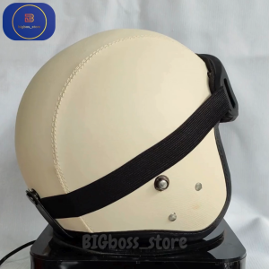 HELM ANAK BOGO RETRO MODEL C4RGLOSe USIA 2-6 TAHUN FULL KULIT SINTETIS free kacamata SKY