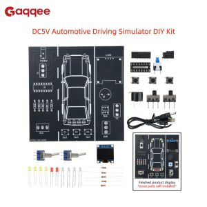 DC5V Automotive Driving Simulator Kit DIY Electronic Soldering Practice Kit DC 3.5×1.35mm Suitable for Soldering Instruction