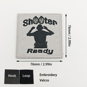 IPSC Shooter Ready Embroidered Patch Hook And Loop Tactical Military Morale Badge DIY Velcro For Clothes Backpacks Armbands Hats