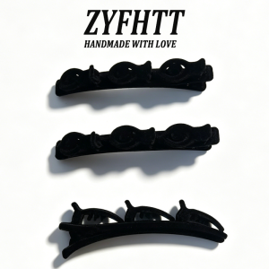 1/3pcs ZYFHTT Black Red Flocking Hair Clip for Women Simplicity Braided Duckbill Clip Fashion Girl Hairpin Hair Accessory