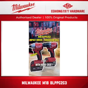 MILWAUKEE M18 BLPP2C3 Compact Brushless Set M18 BLIDRC Percussion Drill M18 BLIDR Impact Driver Milwaukee Combo