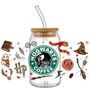 New 32 Design Popular Movie Magic Student HP 16oz UV DTF 3D Stickers Decals Libbey Glass Cup Mug Coffee Craft DIY Birthday Gift