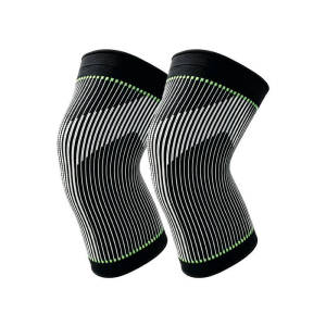 Compression Knitted Sports Knee Pads for Running Fitness Jump Rope Anti Twist Nylon Breathable Elastic Patella Warm Leg Guards