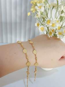 Gelang Tangan rantai Motif Ketupat Gold Titan