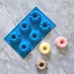 1pc 6-cavity 3 models Savalin shaped silicone mold suitable for desserts jellies cheesecakes baking pans etc