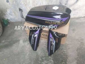 body honda gl 100 gl 125 gl cepek tangki impor pres pabrikan set cover aki sepasang sudah ada emblem dan striping