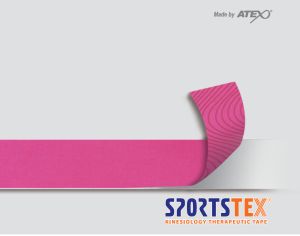 SportsTex Premium Cotton Kinesiology Athletic Tape for Sports Muscle Support KT Tape - Latex-Free Hypoallergenic Water-Resistant 5cm x 5m 1 Roll Uncut