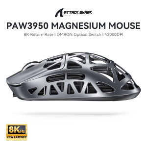 ATTACK SHARK | ATTACK SHARK R2 Tri-Mode Mouse Ultra-Light Magnesium AlloyPAW3950 42000 DPI Optical Sensor 8000Hz Polling Rate