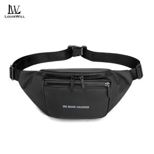 LouisWill Men Women Waist Bag Fashion Waterproof Sports Chest Bag Crossbody Bag Outdoor Cycling Bags Lightweight Casual Bag Multi-Compartment Fitness Travel Phone Bag