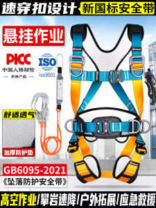 New National Standard Safety Belt Aerial Work Full Body Five-Point Anti-Falling Safety Rope Double Hook Work Rope Full Set