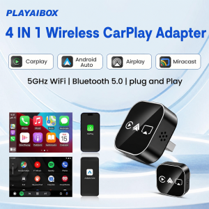 2026 Upgrade 4In1 Wired to Wireless CarPlay Android Auto AirPlay Mirror Link Stable Bluetooth Adapter For Audi Benz Toyota