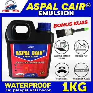 Aspal Cair Emulsion 1kg Extra Kental Pelapis Anti Bocor Dan karat
