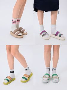 [ MUST BUY! | 3 Colors - Switchable Straps ] FILA CORE DONUT FASHION MODERNO Womens Slippers Beach Outdoor Sandal Woman (Antique White / White-Blue / Green) - Slipper | Slides | Sliders for Woman