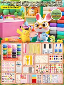 Safe Non-Toxic Modeling Clay 24 Colors 100g