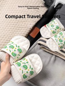 Travel Foldable Portable Childrens Sandals Disposable Bath Slippers Womens Cute EVA Home Slippers for Parent-Child Travel