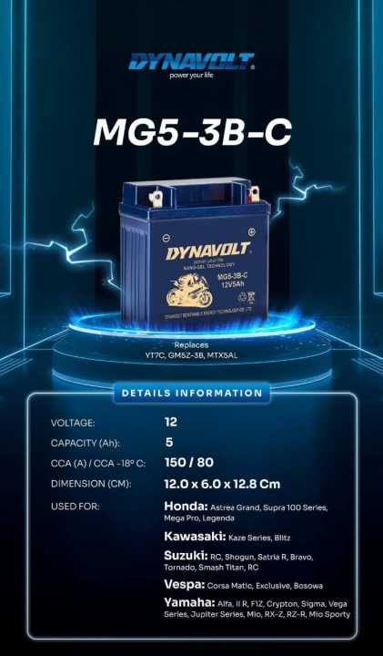 AKI DYNAVOLT MG5-3B-C FULL KERING AKI YT7C AKI GM5Z-3B AKI MTX5AL AKI