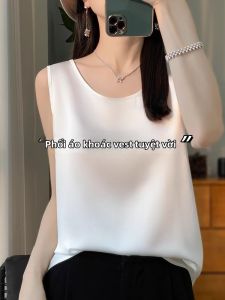 DVDK | White Satin Sleeveless Spacious Outwear Camisole