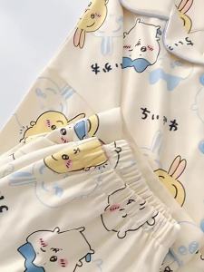 Chiikawa Women's Pajamas: Short Sleeve Cartoon Set for Summer