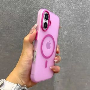 Luxury Matte Magnetic Wireless Charge Phone Case For Magsafe for iPhone 17 16 15 14 Plus 13 12 11 Pro Max Shockproof Back Cover