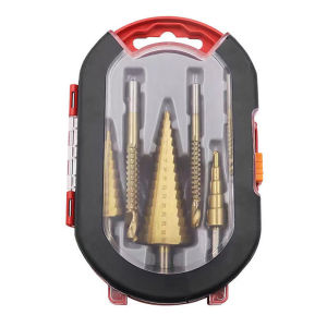 6Pcs Mata Bor Pagoda Spiral Besi Kuningan Kayu Plastik Step Drill Tingkat Payung Cone HSS Step Drill Bit Saw Drill Bit Set