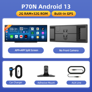 Imagebon P70N Bulit-in GPS Map Navigation 11.4" QLED Screen Android System Dash Cam Wireless Carplay Android Auto Car DVR Goggle
