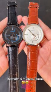 Jam Tangan Kasual Pria Impor Asli Waterproof Kalender Date Berfungsi New Model Premium Original Luminious Bercahaya Menyala Tempat Gelap Quartz Stainless Steel Titanium Anti Karat Analog Kaca Tebal Anti Pecah Aksesoris Arloji Men Watches Cowok -JPG-01