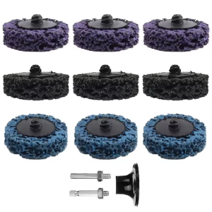 3 Màu Sắc Đĩa Đánh Bóng Thay Đổi Nhanh 2 Inch Bánh Mài Mòn Với Giá Đỡ 1/4 Inch Để Loại Bỏ Rỉ Sét Và Làm Sạch Bề Mặt
