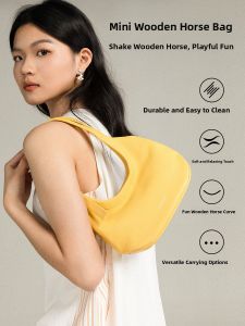 Omentar | Cowhide Leather Small Unique Summer Crossbody Moon Shaped Bag