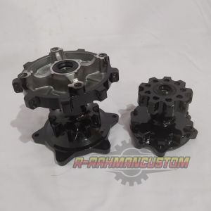 TROMOL HONDA CRF 150 DEPAN BELAKANG HOLE 36/36 BLACK TROMOL CRF HOLE 36/36 DEPAN BELAKANG