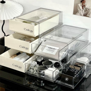Dear Home กล่องใส่ของมีลิ้นชัก อะคริลิกใส วางซ้อนได้ สำหรับการจัดเก็บเครื่องเขียน เครื่องสําอาง