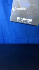 Headphone Gaming Kabel Super Bass Gladiator Headset LED Lamp + Mic untuk Hp Laptop Gratis Splitter