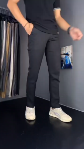 Elgint Celana Formal Pria Kerja Kantoran Model Slim Fit Bahan Woll Premium