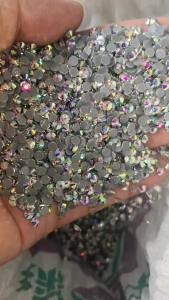 Crystal Clear AB Hotfix Rhinestones Glass Strass Hot Fix Rhinestones For Nail Art Garment Fabric Decoretions