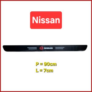 Stiker Pelindung Sill Plate Belakang Mobil Motif Carbon