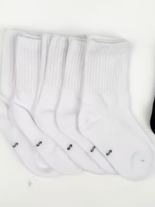 【พร้อมส่งจากกรุงเทพ】🚀 ถุงเท้าเด็กสีขาว 5 คู่ ผ้าคอตตอน 100% ลายเรียบ ถุงเท้านักเรียน ไซส์ 1-12 ปี