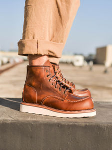 Retro Crazy Horse Leather Thick Sole Mens Boots