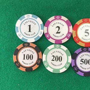 20PIECES Las Vegas Poker Chips Crown Series Casino Card Game Mahjong High Quality Monte Carlo Texas Hold Em Ceramic Chip