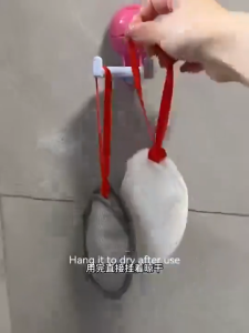 Double-Sided Soap Mesh Pouch With Lanyard Fast Foaming Soap Foaming Mesh Bag Bath Flower Scrubbing Net Pocket Rubbing Bath Flower Net Bag Household Personal Cleaning Tool