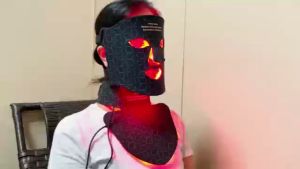 foreverlily LED Silikon Wajah Perawatan Leher Masker Terapi Foton Mengecilkan Pori-pori Mencerahkan Warna Kulit Menghilangkan Leher Penuaan Kulit 4 Warna Wajah Leher LED Perangkat