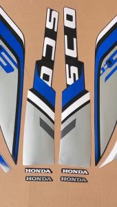 STIKER STRIPING polet list motor motor Honda scoopy sporty 2022 2023 Biru Silver